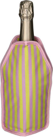 GIFTY Kühlmanschette Weinkühler, Zitrone | rosa gelb gestreift