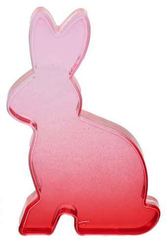 GIFTY Hase "Bunny" aus Glas | rot mit Verlauf ca. 6,5x10x2cm Ostern