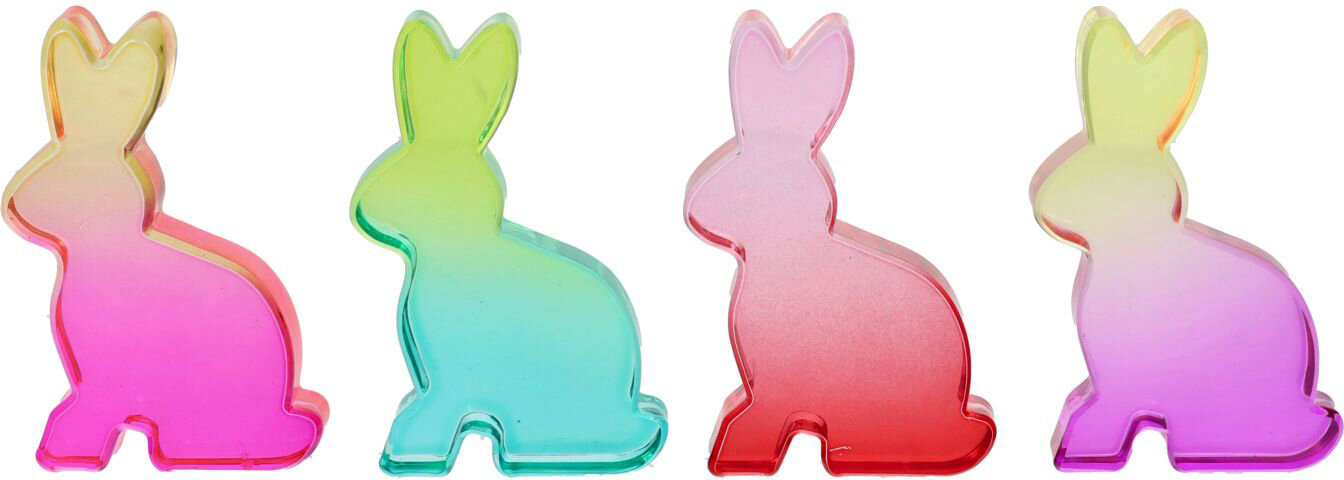 GIFTY Hase "Bunny" aus Glas | lila mit Verlauf ca. 6,5x10x2cm Ostern