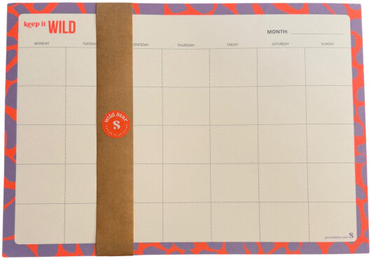 Wild Star Monatsplaner | Giraffendesign lila orange