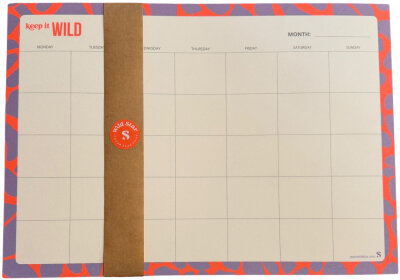 Wild Star Monatsplaner | Giraffendesign lila orange