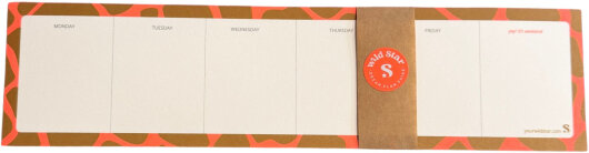 Wild Star Tastatur-Planer - Wochenplaner | Giraffendesign cognac orange