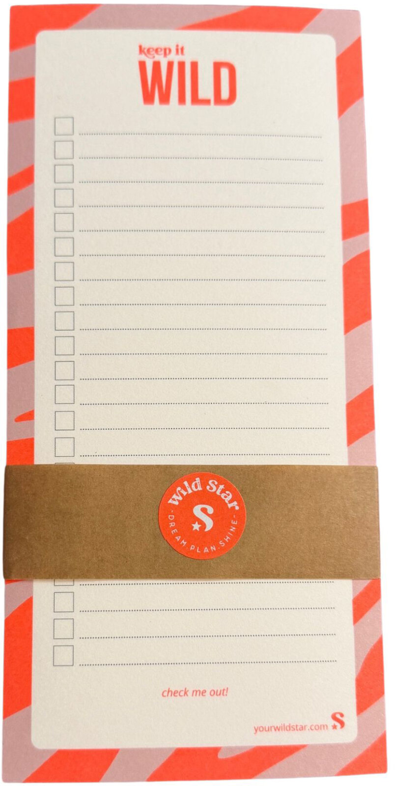 Wild Star To do Liste Block | Zebradesign flieder orange