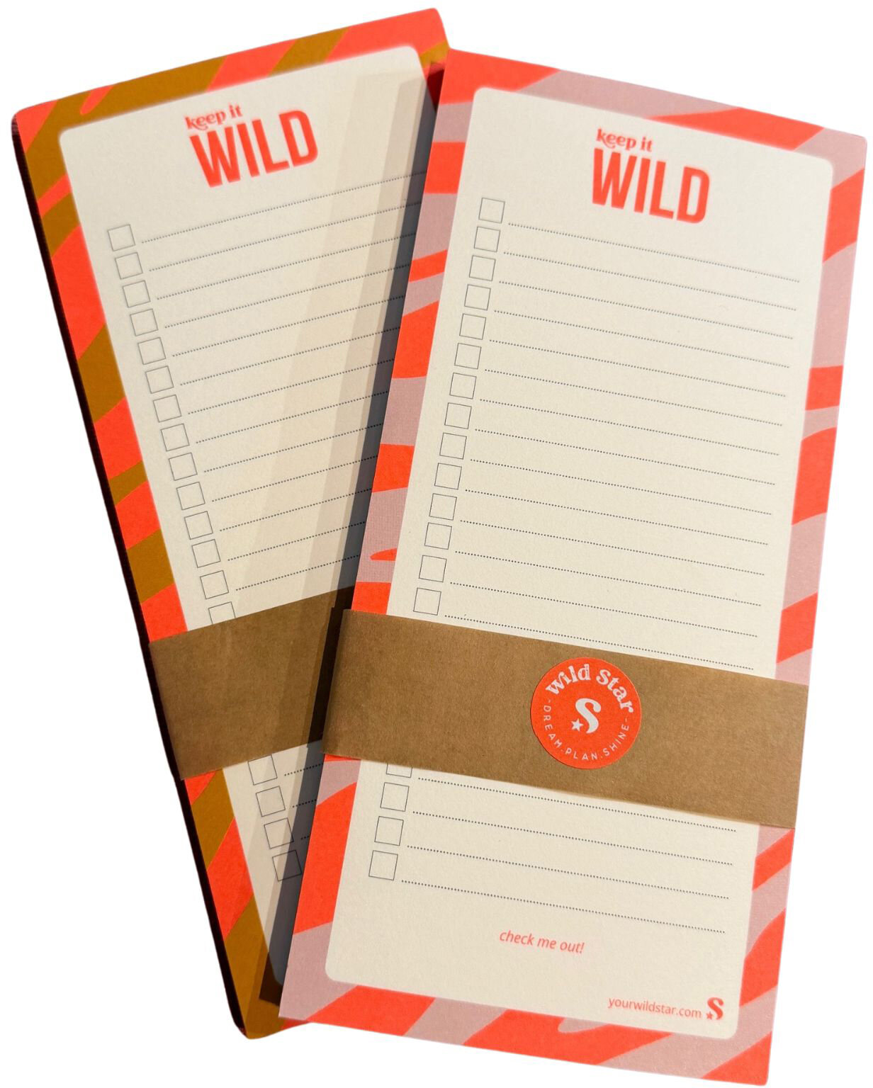 Wild Star To do Liste Block | Zebradesign flieder orange