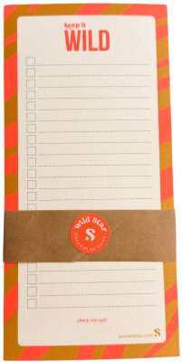 Wild Star To do Liste Block | Zebradesign cognac orange