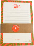 Wild Star Notizblock | Zebradesign olive orange