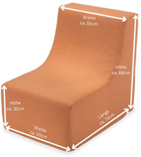 H.O.C.K. CHAIRY-FOAM Zola Outdoor ca. 73x68x55cm SAZU Orange