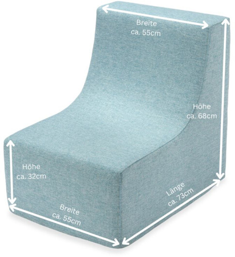 H.O.C.K. CHAIRY-FOAM Outdoor Sessel ca. 73x68x55cm SAZU Aqua-Türkis