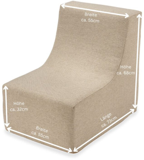 H.O.C.K. CHAIRY-FOAM Outdoor Sessel ca. 73x68x55cm SAZU Beige-Taupe
