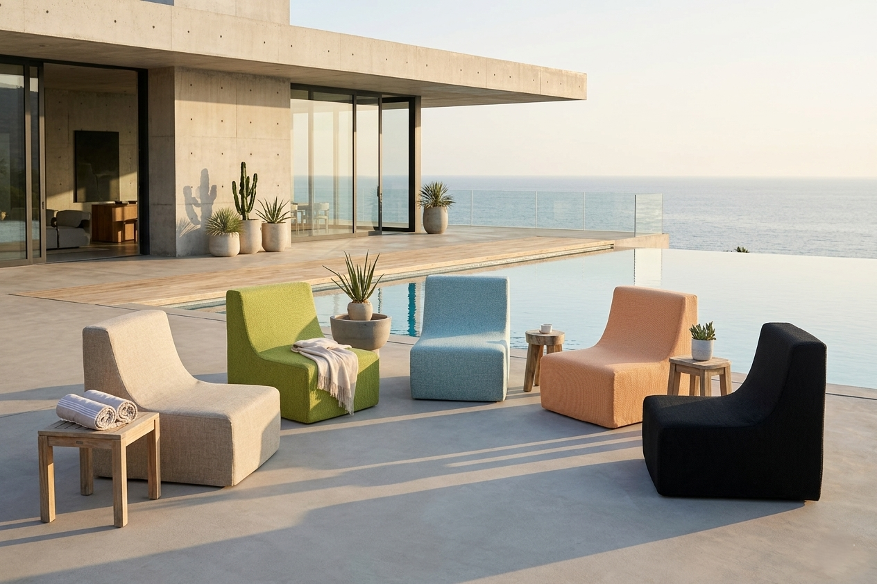 H.O.C.K. CHAIRY-FOAM Outdoor Sessel ca. 73x68x55cm SAZU Anthrazit-Schwarz