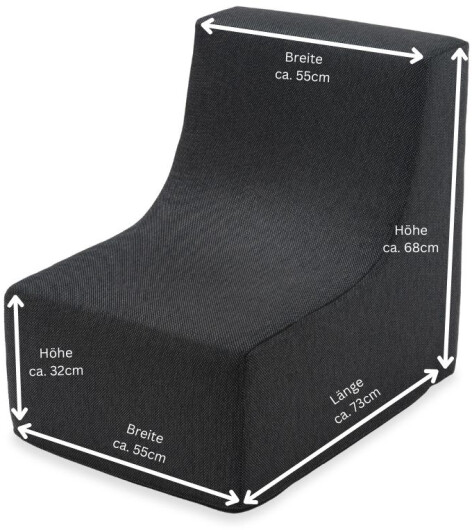H.O.C.K. CHAIRY-FOAM Outdoor Sessel ca. 73x68x55cm SAZU Anthrazit-Schwarz