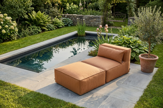 H.O.C.K. Zola Outdoor Lounge Sessel ca. 105x95x35cm (Rückenhöhe ca. 70 cm) SAZU Orange