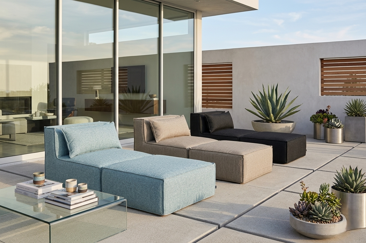H.O.C.K. Zola Outdoor Lounge Sessel ca. 105x95x35cm (Rückenhöhe ca. 70 cm) SAZU Aqua-Türkis