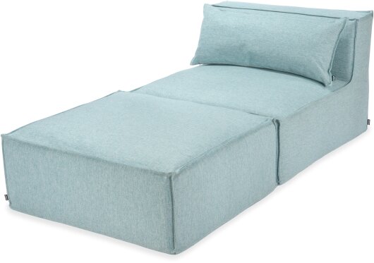 H.O.C.K. Zola Outdoor Hocker Fussteil ca. 95x85x35cm SAZU Aqua-Türkis