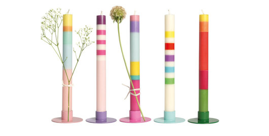 NTG Kerze Osterkerze "Ein Frühlingsgruß" blau, gelb, rosa