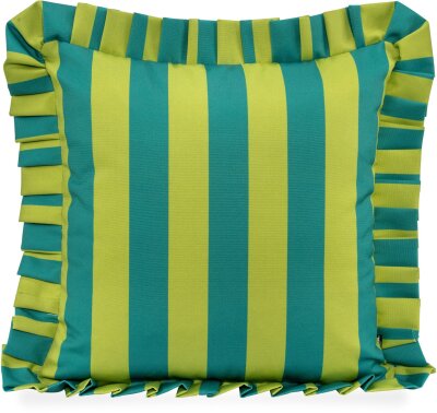 H.O.C.K. Riviera Stripe Outdoor Kissen mit Volant 45x45cm...