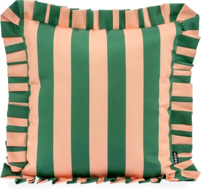 H.O.C.K. Riviera Stripe Outdoor Kissen mit Volant 45x45cm...