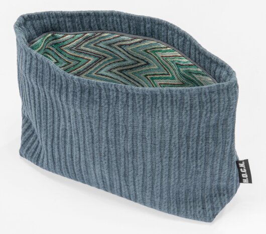 H.O.C.K. Kosmetiktasche COSIMA Kulturbeutel schmaler Cord Jonny jeansblau