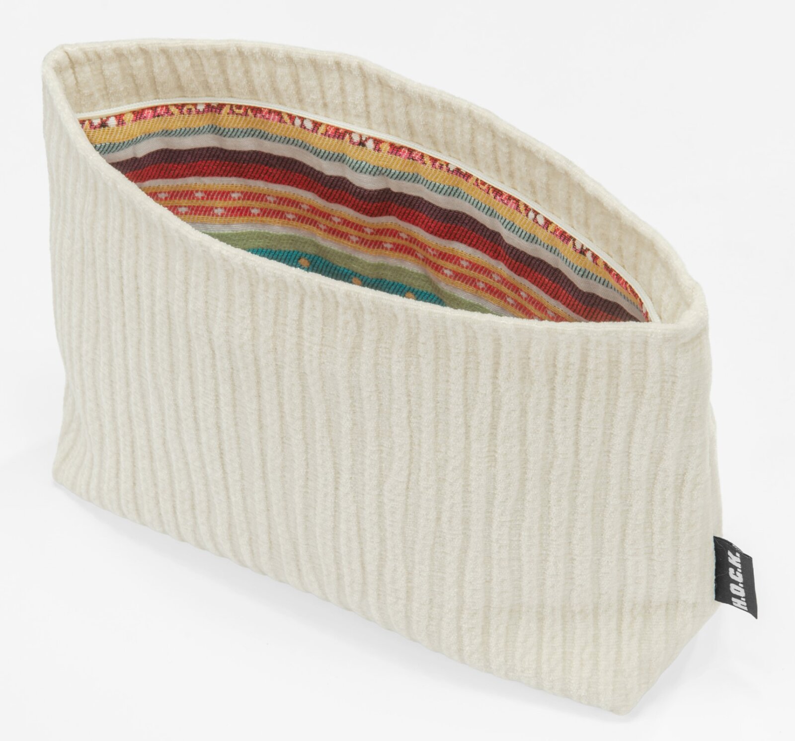 H.O.C.K. Kosmetiktasche COSIMA Kulturbeutel schmaler Cord Jonny beige ecru