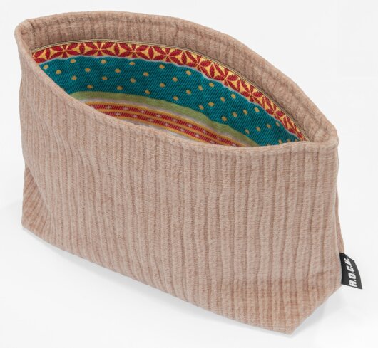 H.O.C.K. Kosmetiktasche COSIMA Kulturbeutel schmaler Cord Jonny rosa-powder