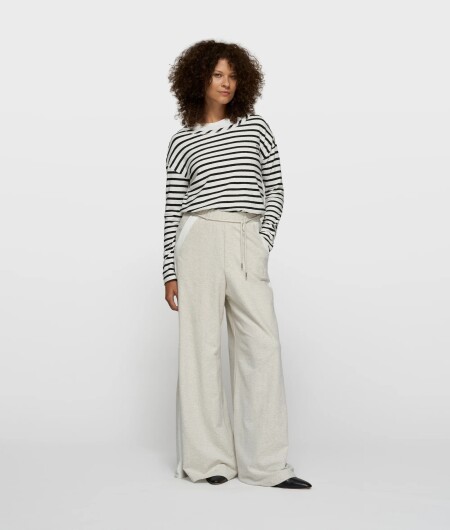 N.Y.A. | 10Days Longsleeve Langarm mit Streifen weiß schwarz L