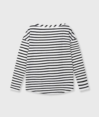 N.Y.A. | 10Days Longsleeve Langarm mit Streifen weiß schwarz M