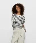 N.Y.A. | 10Days Longsleeve Langarm mit Streifen weiß schwarz M