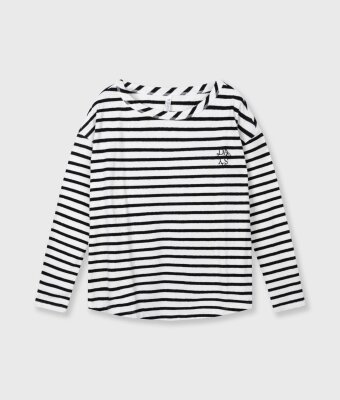 N.Y.A. | 10Days Longsleeve Langarm mit Streifen weiß schwarz S