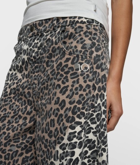 N.Y.A. | 10Days Western Hose Leoparden-Muster XS