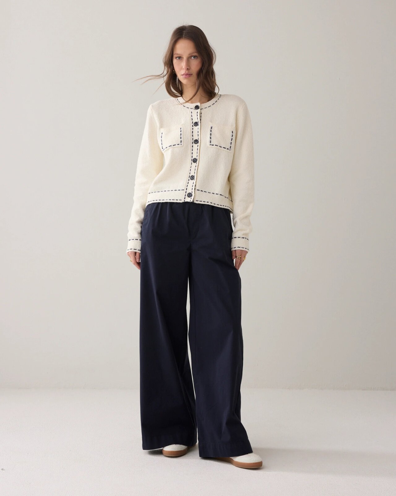 N.Y.A. | Summum Kurze Strickjacke Ecru