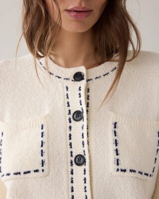 N.Y.A. | Summum Kurze Strickjacke Ecru