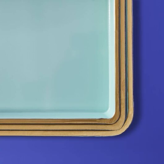 WV 3-teiliges Tablett-Set Türkis mit goldener Umrandung