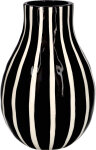 GIFTY Vase Blumenvase gestreift schwarz weiß...