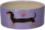 GIFTY Futternapf lila "Dackel" S ca. 17x17x7cm...