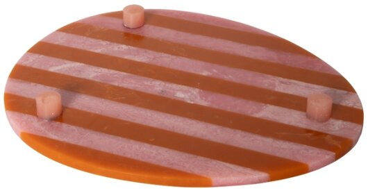 EJA Hackbrett oval aus resin Orange / Pink 29,5x23x1cm