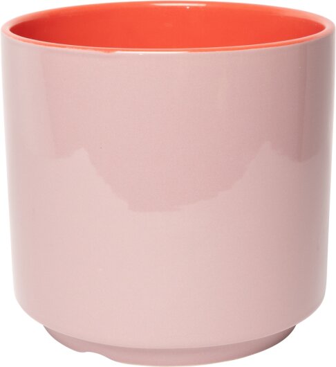 EJA Blumentopf groß rosa grün orange 18xø18cm