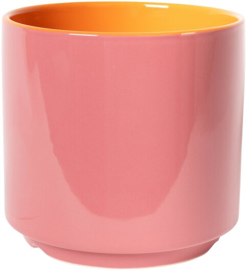 EJA Blumentopf groß rosa orange maroon 18xø18cm