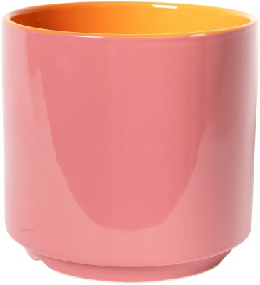 EJA Blumentopf groß rosa orange maroon 18xø18cm