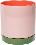 EJA Blumentopf mittel rosa grün orange 15xø15cm