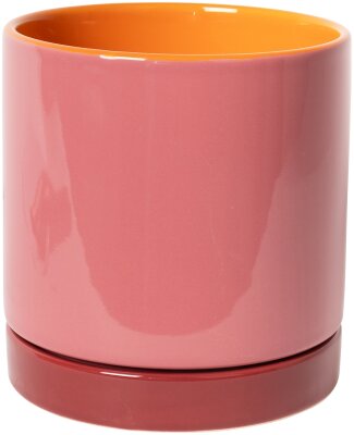 EJA Blumentopf mittel rosa orange maroon 15xø15cm