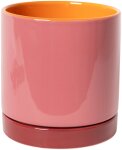 EJA Blumentopf mittel rosa orange maroon 15xø15cm