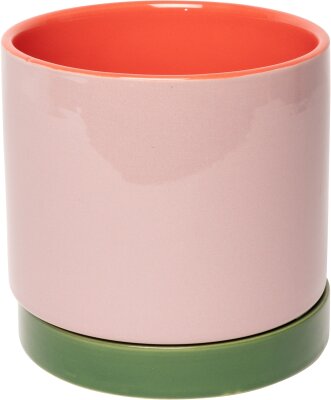 EJA Blumentopf klein rosa grün orange 12xø12cm