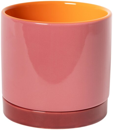 EJA Blumentopf mittel rosa orange maroon 12xø12cm