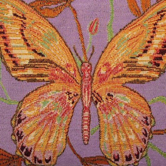 EJA Dekokissen Wendekissen Schmetterling lila mit Keder 50x30cm