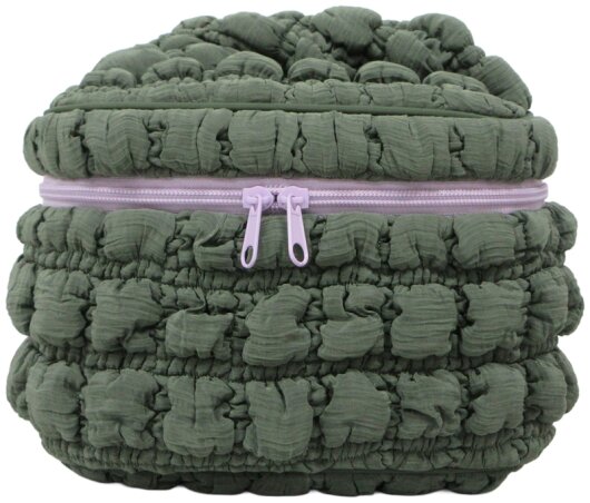 EJA Kosemtiktasche dunkelgrün gesteppt ca. 21x14x14cm