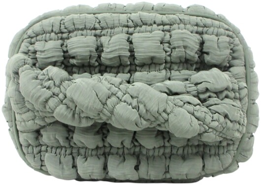 EJA Kosemtiktasche dunkelgrün gesteppt groß ca. 21x14x14cm