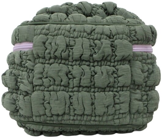 EJA Kosemtiktasche mit Griff dunkelgrün gesteppt groß ca. 21x14x14cm