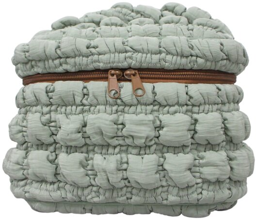 EJA Kosemtiktasche mit Griff mintgrün gesteppt groß ca. 21x14x14cm