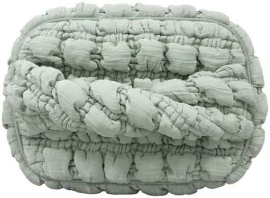 EJA Kosemtiktasche mit Griff mintgrün gesteppt groß ca. 21x14x14cm