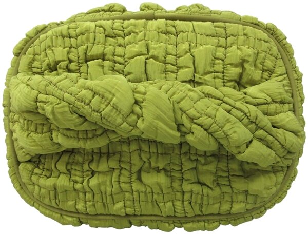 EJA Kosemtiktasche mit Griff lime gelb gesteppt groß ca. 21x14x14cm